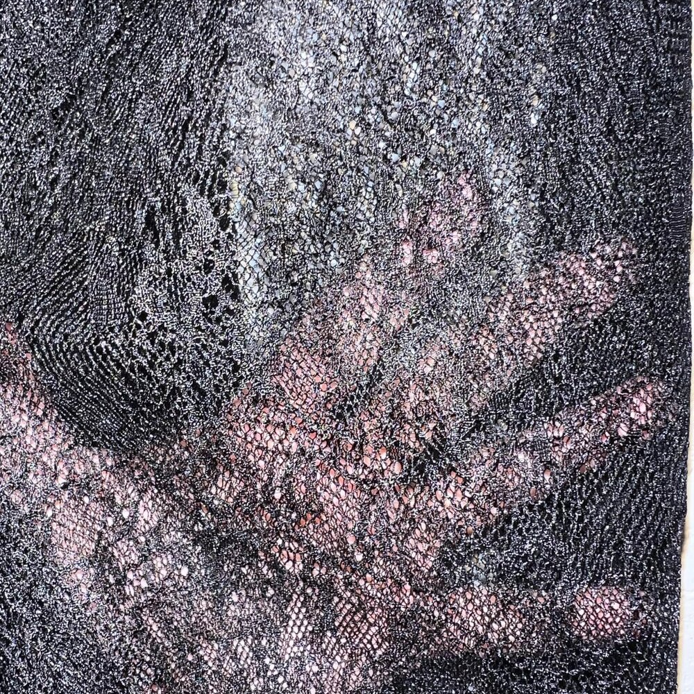 La Femme en Noir Black Widow Wrap Gown in Black Lace size XL by Micheline Pitt - Picture 4 of 7
